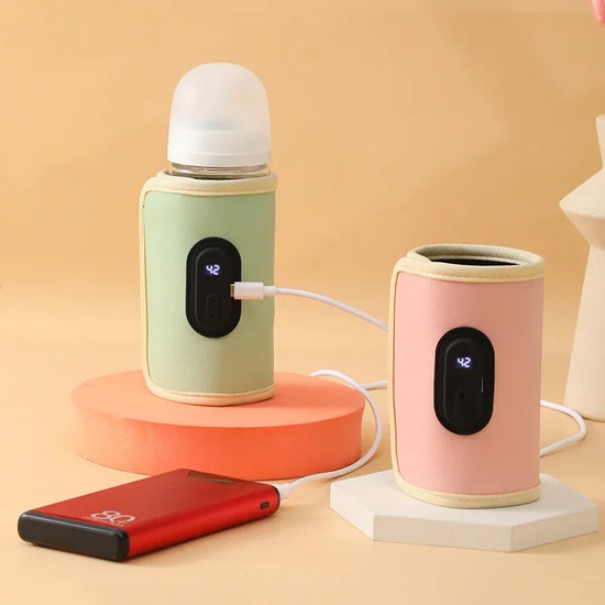 USB Baby Bottle Warmer Insulated Travel Bag – Portable Milk & Water Heater for Stroller & Outdoor Use
