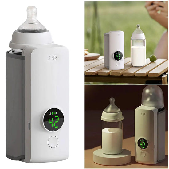 Portable Baby Bottle Warmer with Temperature Control – Travel Milk Warmer for On-the-Go Feeding